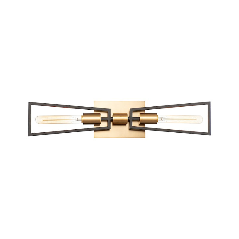 Maxim Lighting Wings Wall Sconce, Black/Satin Brass