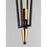 Maxim Lighting Wings 1-Light Pendant, Black/Satin Brass