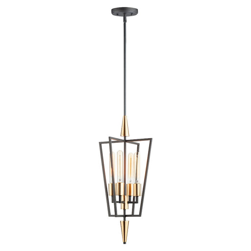 Maxim Lighting Wings 4-Light Pendant, Black/Satin Brass