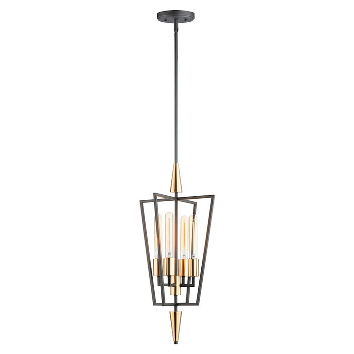 Maxim Lighting Wings 4-Light Pendant, Black/Satin Brass