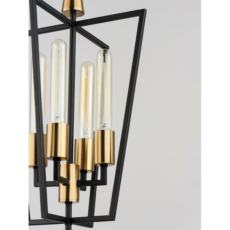 Maxim Lighting Wings 4-Light Pendant, Black/Satin Brass