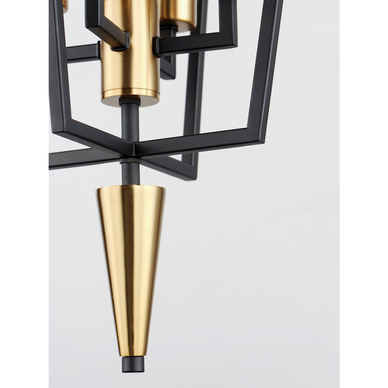 Maxim Lighting Wings 4-Light Pendant, Black/Satin Brass