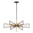 Maxim Lighting Wings 6-Light Chandelier, Black/Satin Brass