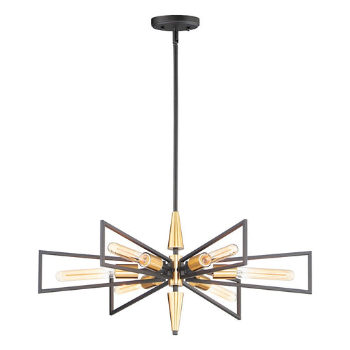 Maxim Lighting Wings 6-Light Chandelier, Black/Satin Brass