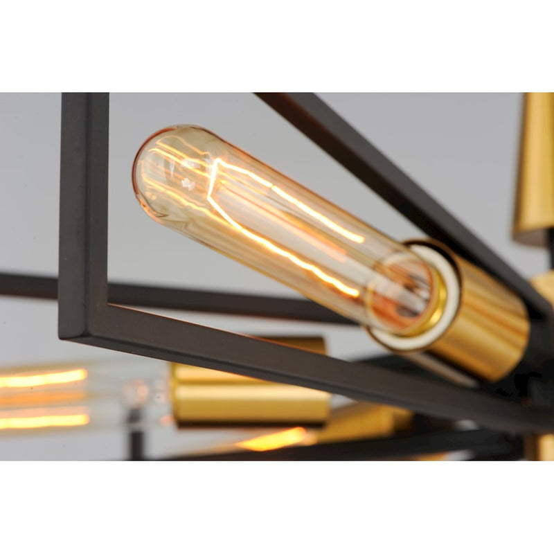 Maxim Lighting Wings 6-Light Chandelier, Black/Satin Brass