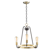 Maxim Lighting Haven 3-Light Chandelier, Bronze/Antique Brass