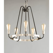 Maxim Lighting Haven 5-Light Chandelier, Black/Satin Nickel
