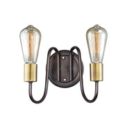 Maxim Lighting Haven 2-Light Wall Sconce, Bronze/Antique Brass