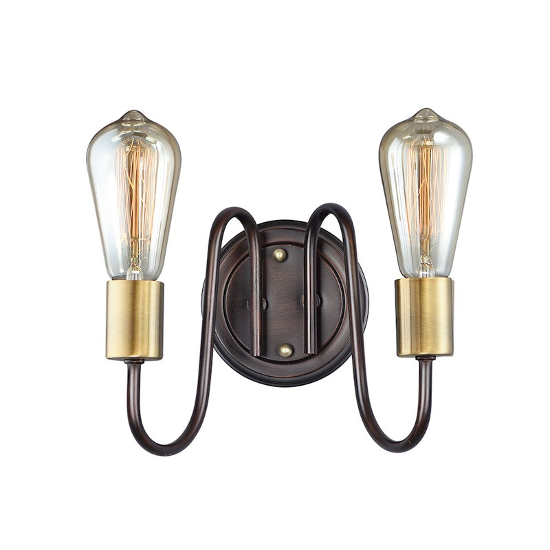 Maxim Lighting Haven 2-Light Wall Sconce, Bronze/Antique Brass