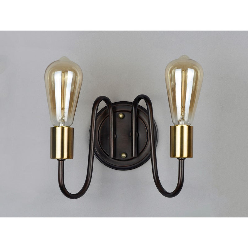 Maxim Lighting Haven 2-Light Wall Sconce, Bronze/Antique Brass