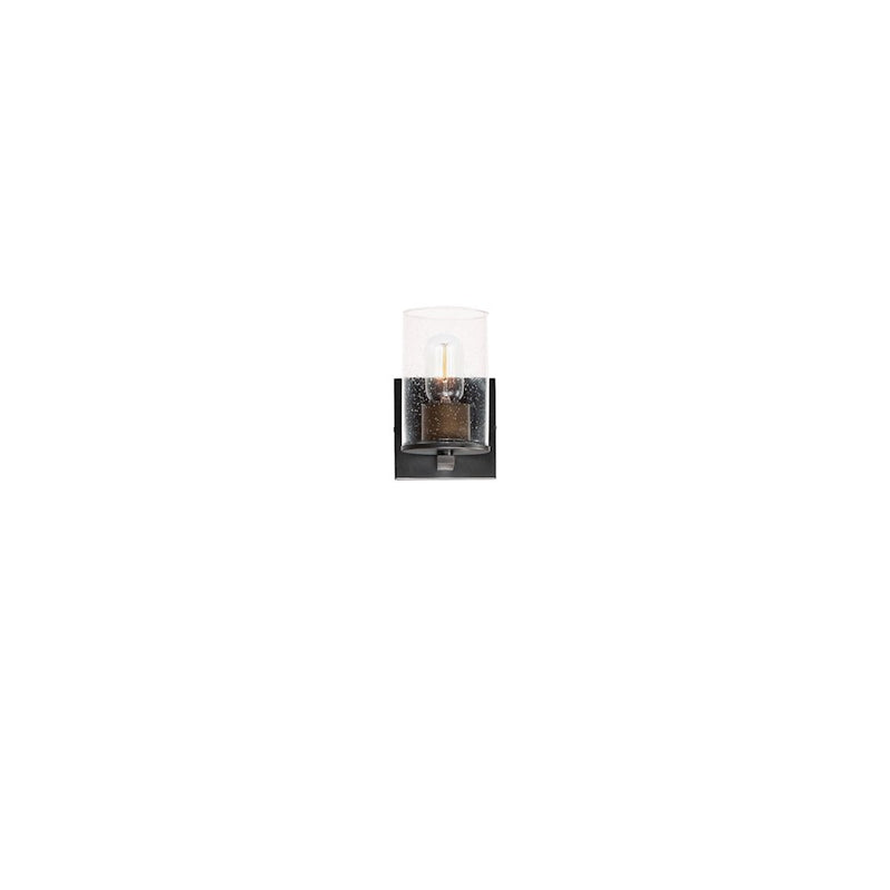Maxim Lighting Sleek 1-Light Sconce, Antique Brass/Black/Seedy
