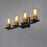 Maxim Lighting Sleek 4-Light Bath, Antique Brass/Black/Seedy