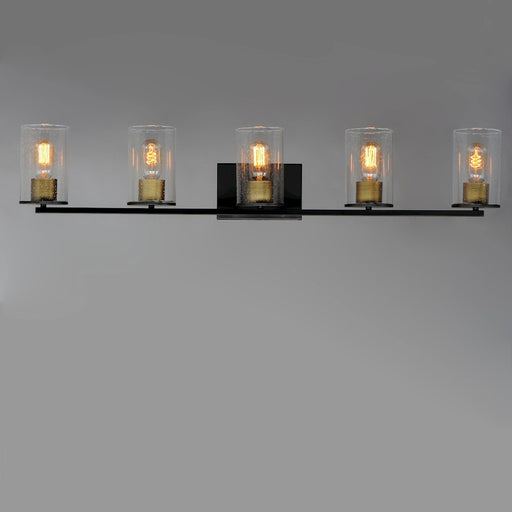 Maxim Lighting Sleek 5-Light Bath, Antique Brass/Black/Seedy