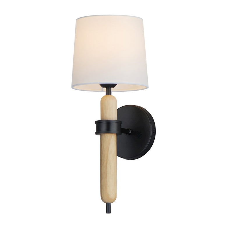 Maxim Lighting Bozeman 1 Light Wall Sconce, Natural Wood