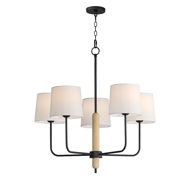 Maxim Lighting Bozeman 5 Light Chandelier, Natural Wood