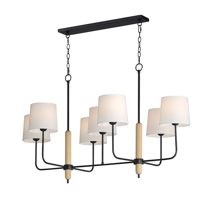 Maxim Lighting Bozeman 7 Light Linear Chandelier, Natural Wood - 11867OFNWD