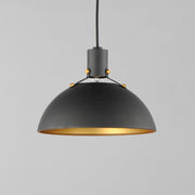 Maxim Lighting Dawn 1 Light 12.5" Pendant, Antique Brass/Black