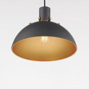 Maxim Lighting Dawn 1 Light 12.5" Pendant, Antique Brass/Black