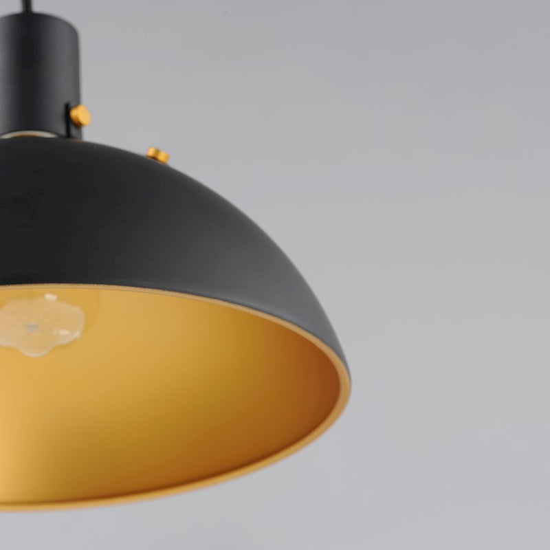 Maxim Lighting Dawn 1 Light 12.5" Pendant, Antique Brass/Black