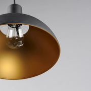 Maxim Lighting Dawn 1 Light 12.5" Pendant, Antique Brass/Black