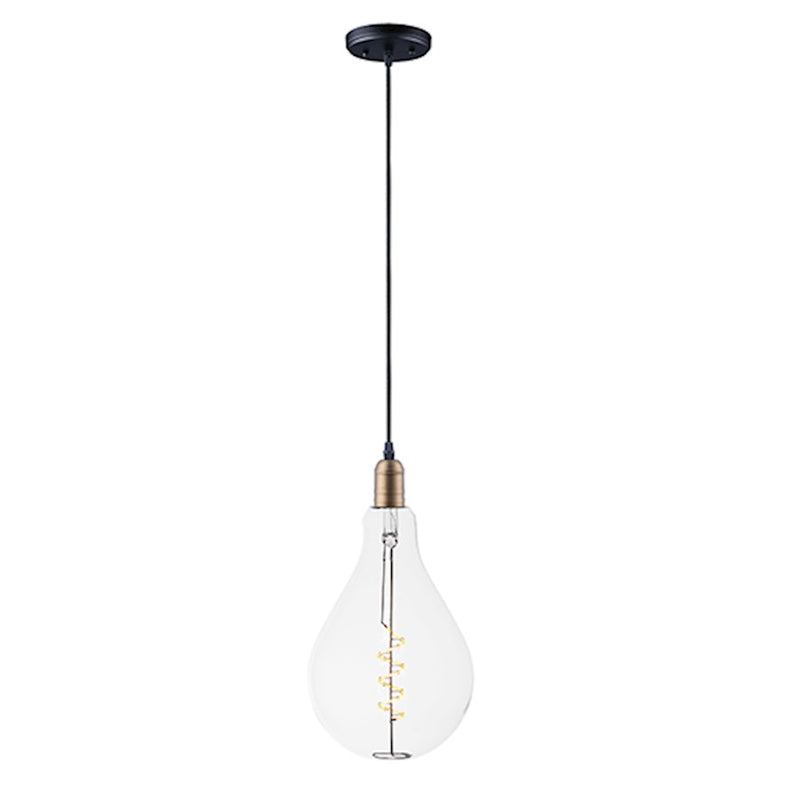 Maxim Lighting Early Electric-1 LT Pendant, Black/Brass