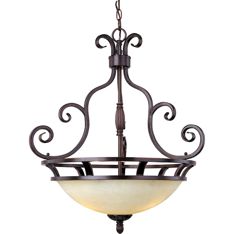 Maxim Manor 3-Light Invert Bowl Pendant Oil Rubbed Bronze