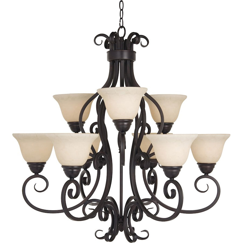 Maxim Lighting Manor 9-Light Chandelier Oil Rubbed Bronze