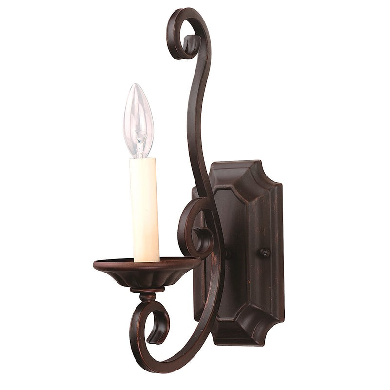 Maxim Lighting Manor 1-Light Wall Sconce Oil Rubbed Bronze