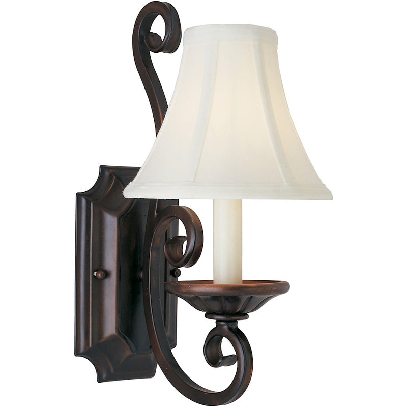 Maxim Manor 1-Light Wall Sconce Oil Rubbed Bronze