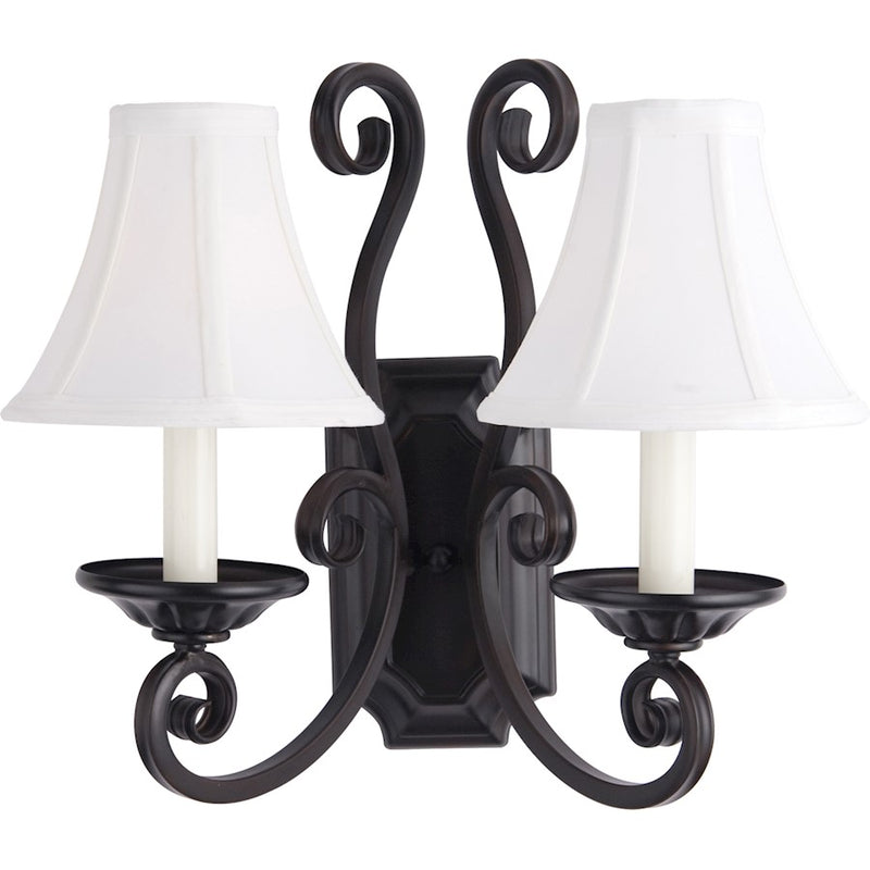 Maxim Manor 2-Light Wall Sconce Oil Rubbed Bronze