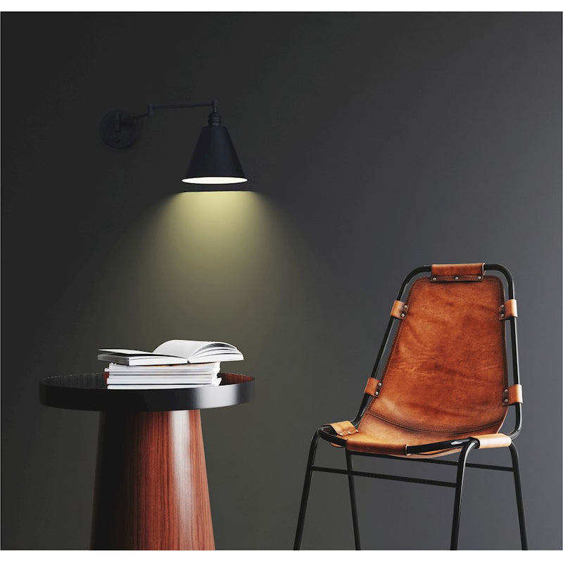 Maxim Lighting Library 1-Light Horizontal Swing Arm