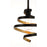 Maxim Lighting Twister 1-Light Mini Pendant, Black/Gold