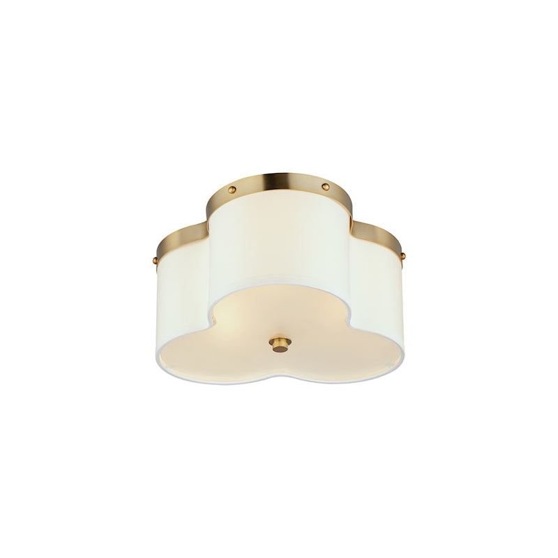 Maxim Lighting Clover Flush Mount, Satin Brass