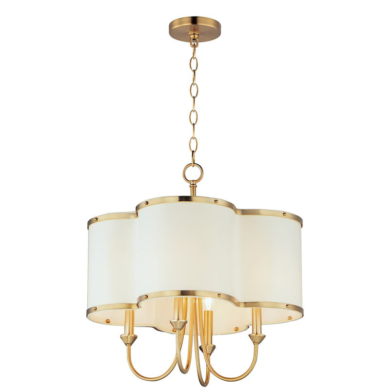Maxim Lighting Clover 4-Light Chandelier, Satin Brass