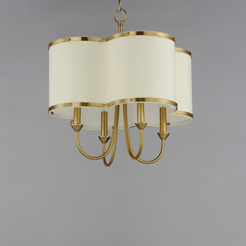 Maxim Lighting Clover 4-Light Chandelier, Satin Brass