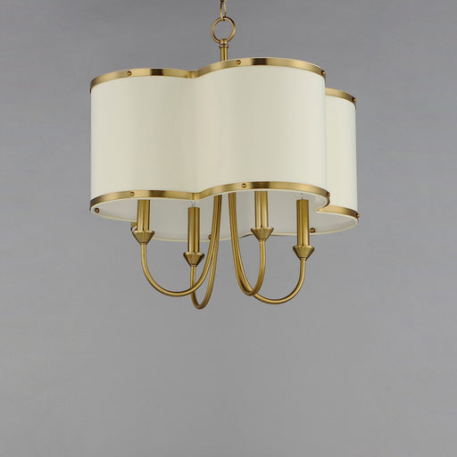 Maxim Lighting Clover 4-Light Chandelier, Satin Brass