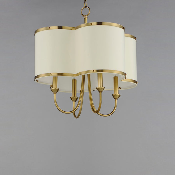 Maxim Lighting Clover 4-Light Chandelier, Satin Brass