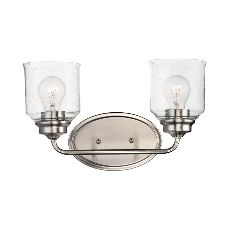 Maxim Lighting Acadia 2-Light Bath Vanity, Satin Nickel