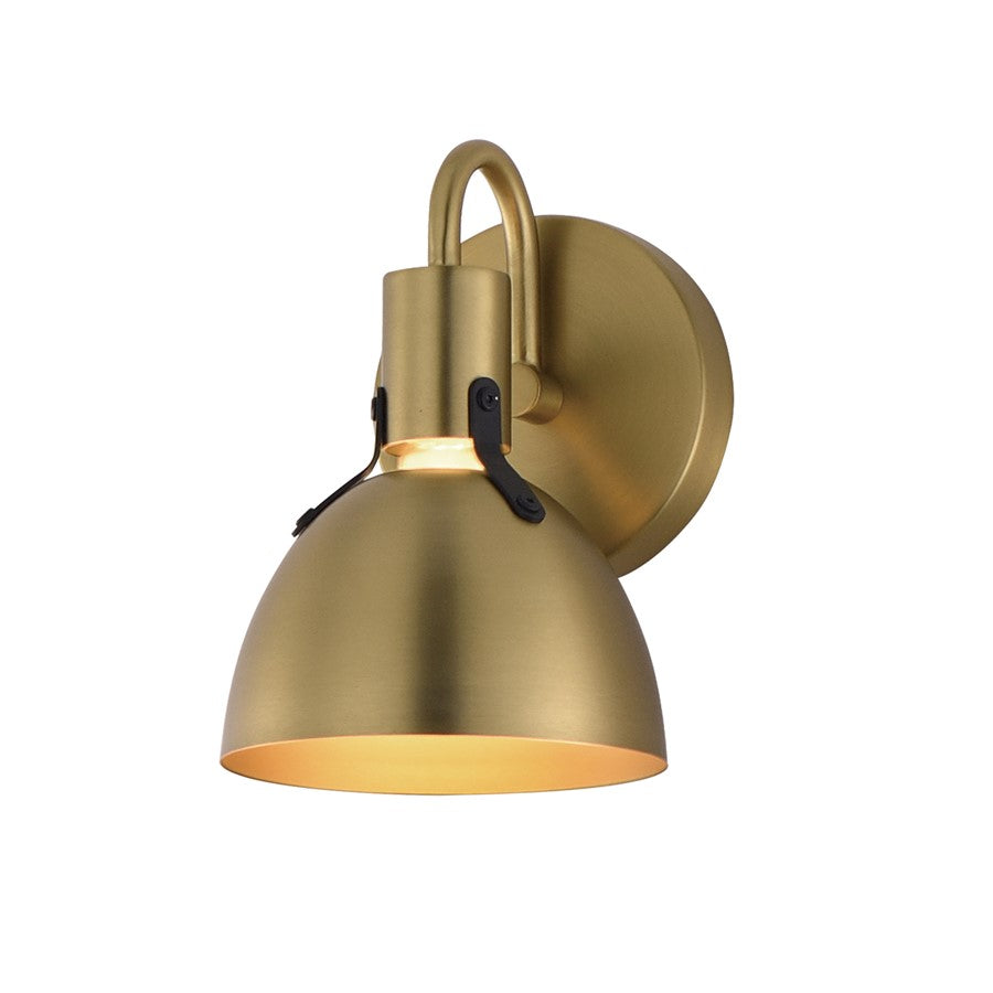 Maxim Lighting Dusk 1 Light 8.75" Bath Vanity, Satin Brass - 12341SBR
