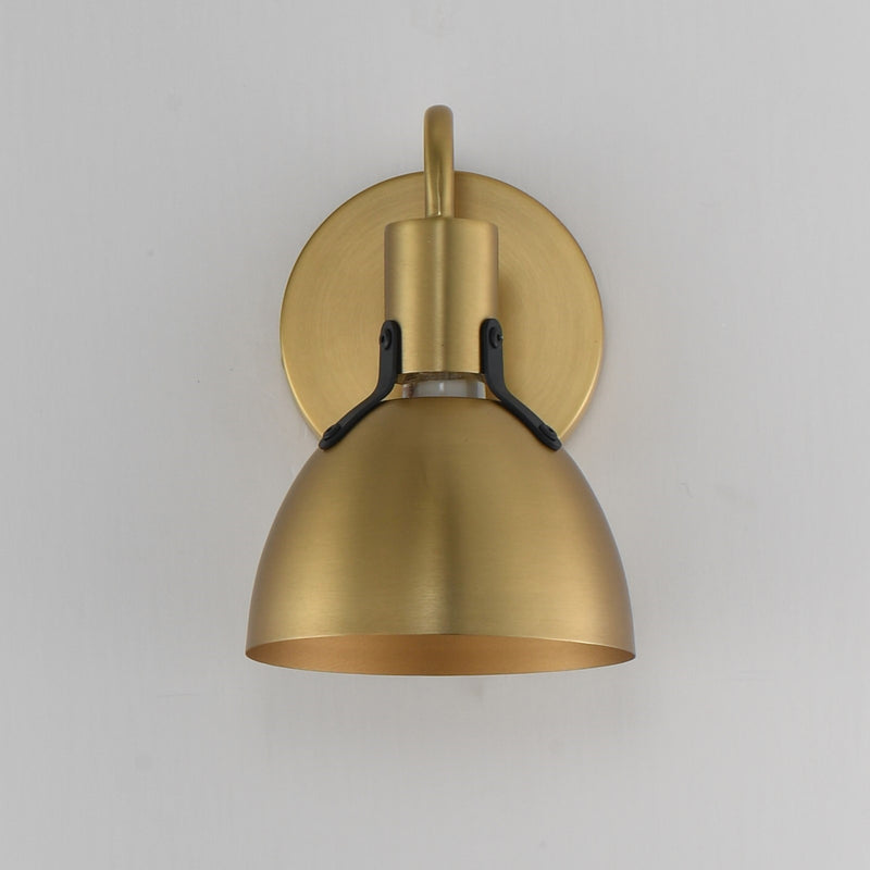 Maxim Lighting Dusk 1 Light 8.75" Bath Vanity, Satin Brass
