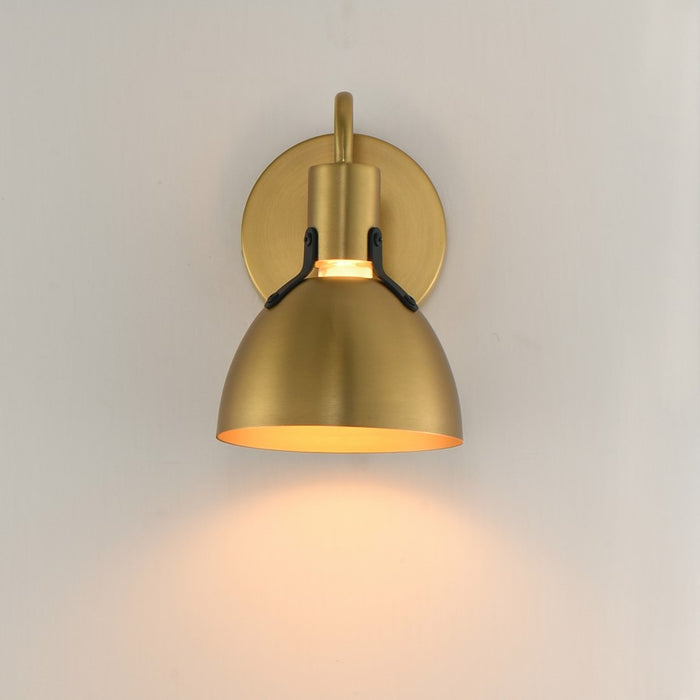 Maxim Lighting Dusk 1 Light 8.75" Bath Vanity, Satin Brass