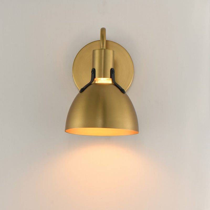 Maxim Lighting Dusk 1 Light 8.75" Bath Vanity, Satin Brass
