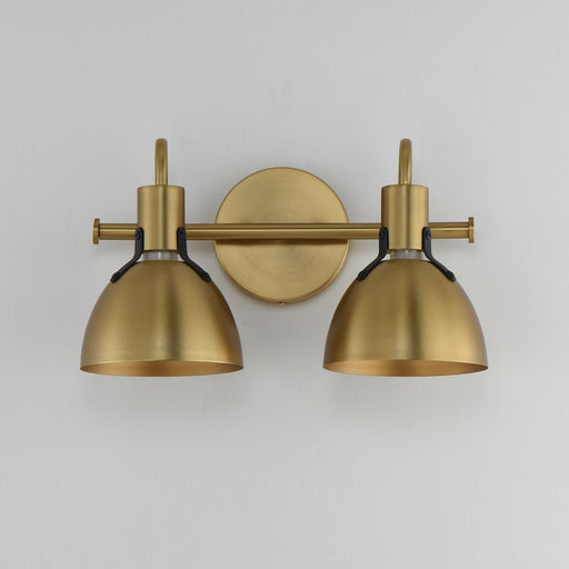 Maxim Lighting Dusk 2 Light 8.75" Bath Vanity, Satin Brass