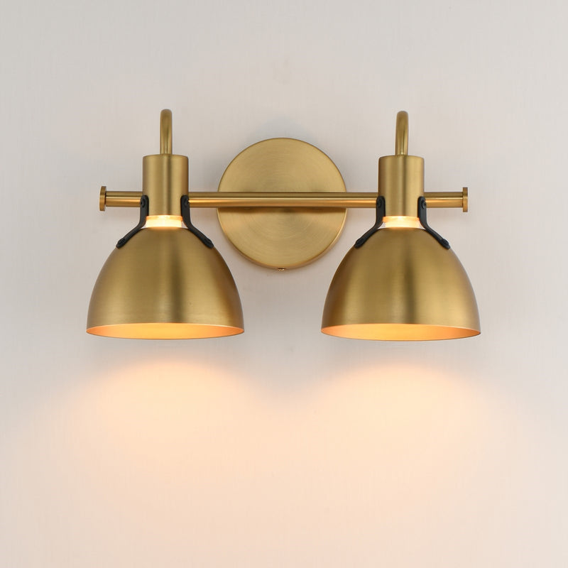Maxim Lighting Dusk 2 Light 8.75" Bath Vanity, Satin Brass