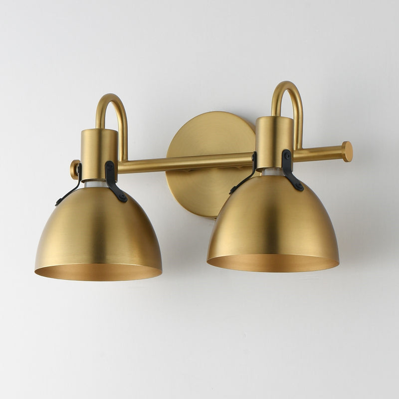 Maxim Lighting Dusk 2 Light 8.75" Bath Vanity, Satin Brass
