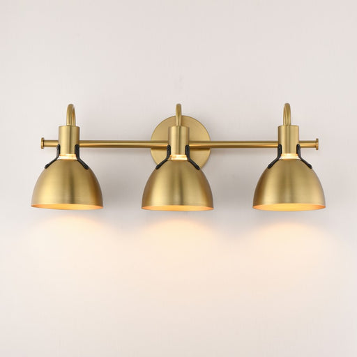 Maxim Lighting Dusk 3 Light 8.75" Bath Vanity, Satin Brass