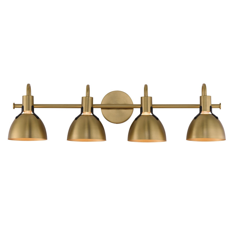 Maxim Lighting Dusk 4 Light 8.75" Bath Vanity, Satin Brass
