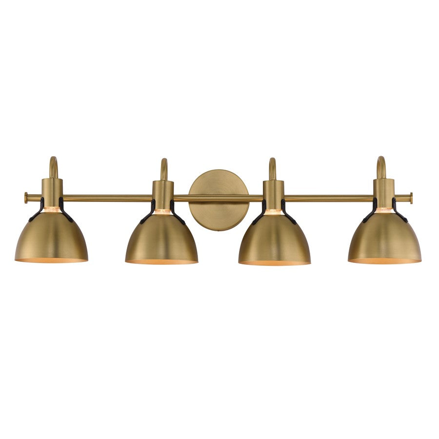 Maxim Lighting Dusk 4 Light 8.75" Bath Vanity, Satin Brass - 12344SBR