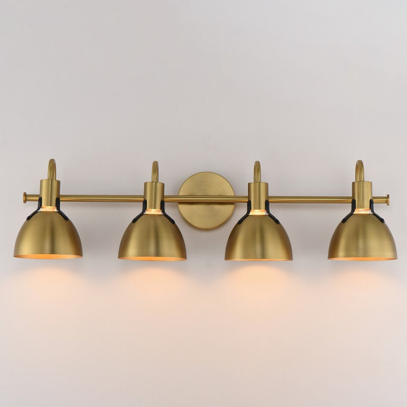 Maxim Lighting Dusk 4 Light 8.75" Bath Vanity, Satin Brass