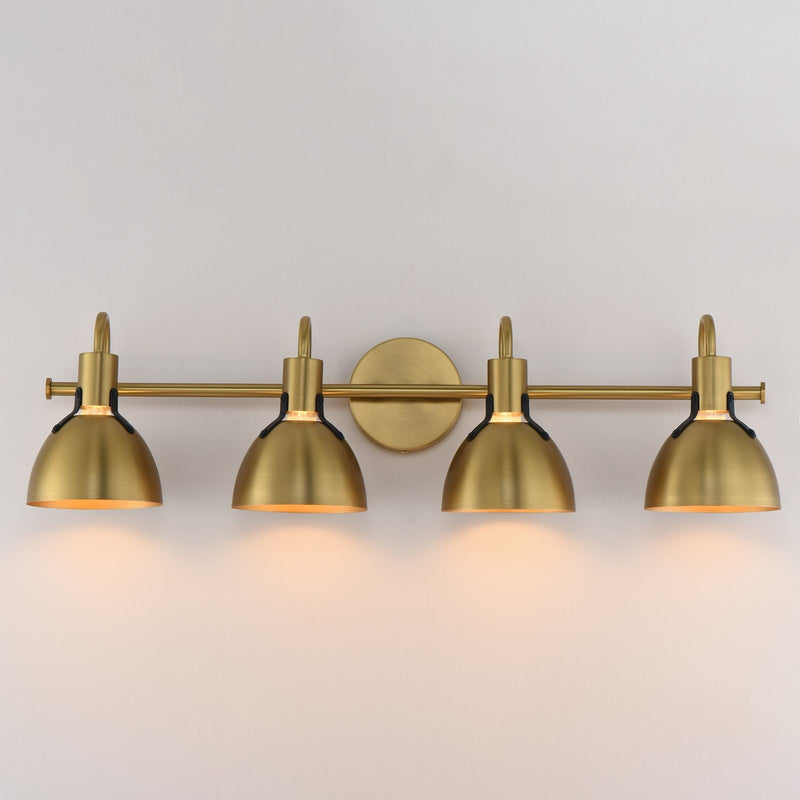 Maxim Lighting Dusk 4 Light 8.75" Bath Vanity, Satin Brass